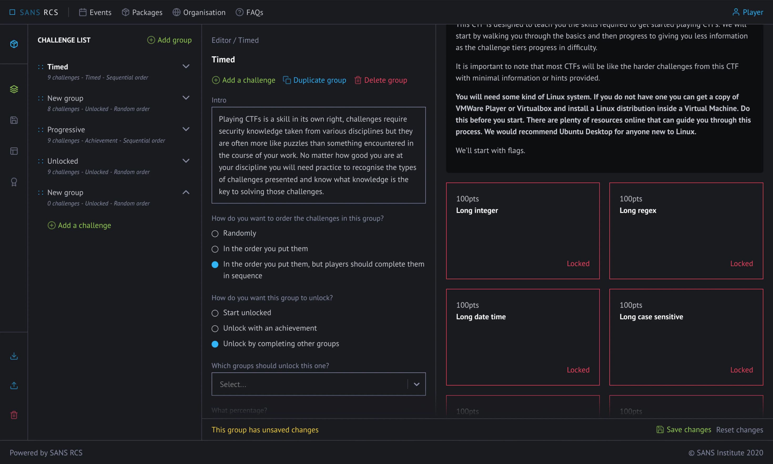 An early prototype with the editor and preview side by side